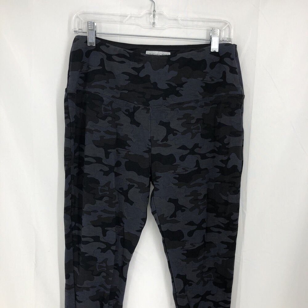 Rachel Zoe Tummy Control Black Blue Gray Camo High Waisted Leggings XL
